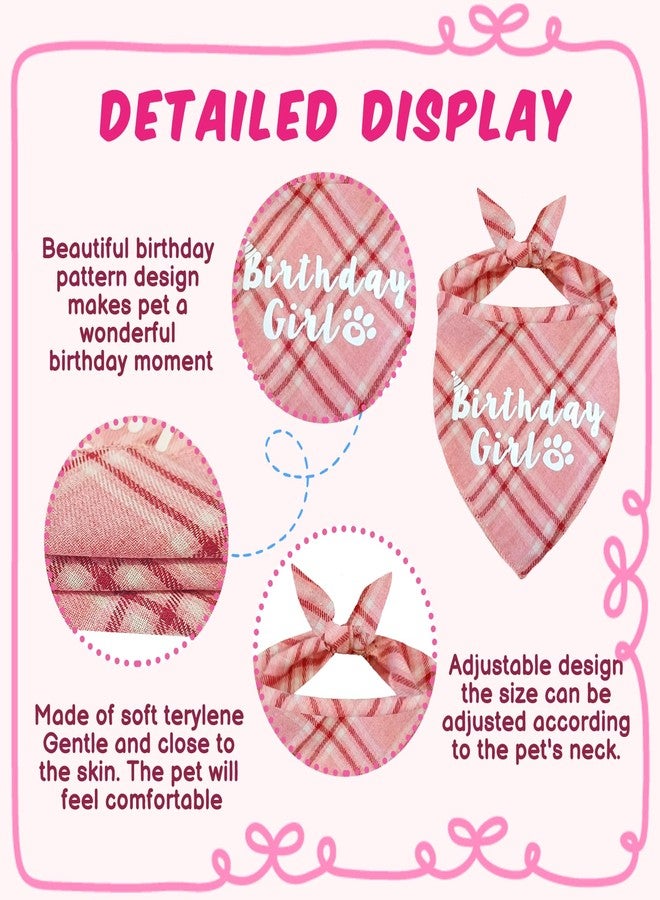 Bolake Pink Bowtie Dog Birthday Bandana & Crown Banner for Small Girl Dog Party Supplies - Image 5